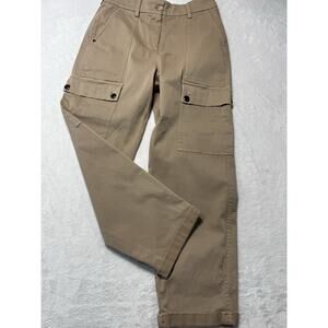 Euchenes Italian Cargo Pants Women Cotton Twill Utility Khaki VTG Waist 30”-32”